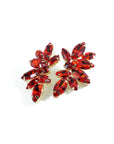chic earrings with striking red crystals, perfect for an elegant look