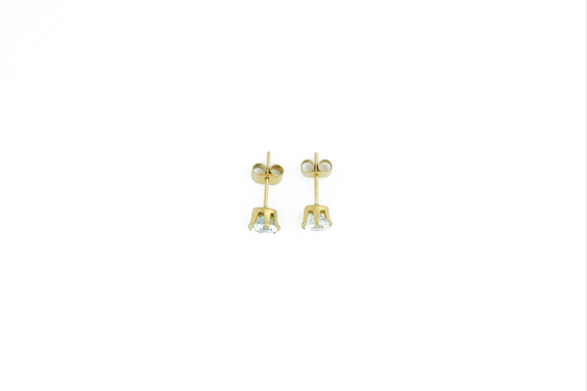 round zirconia gold earrings, ideal for festive occasions