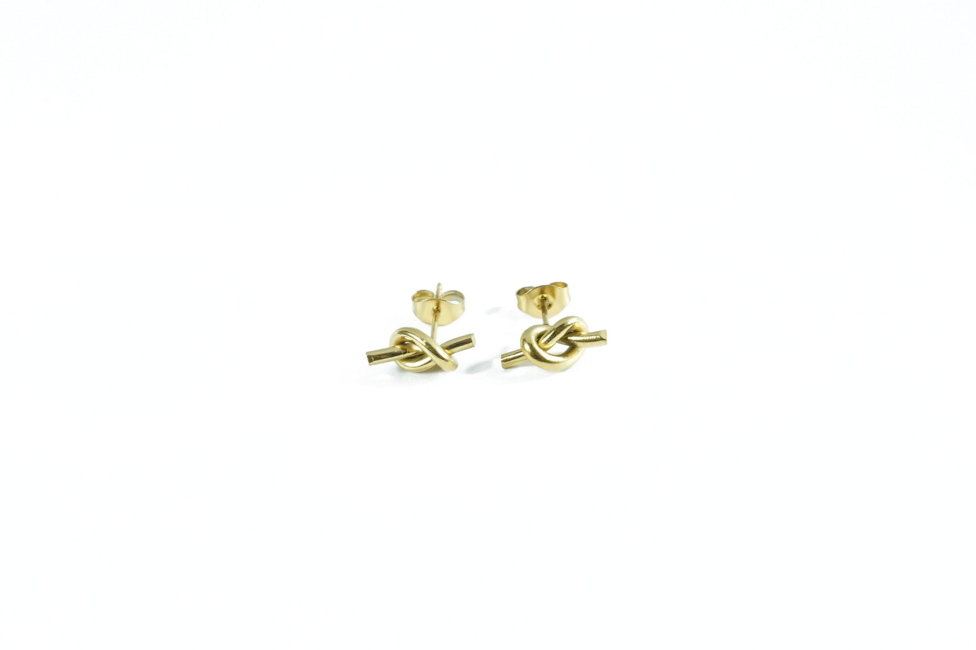 stud earrings gold barbed wire_modern unique elegant beautiful brendoe designonearth design on earth