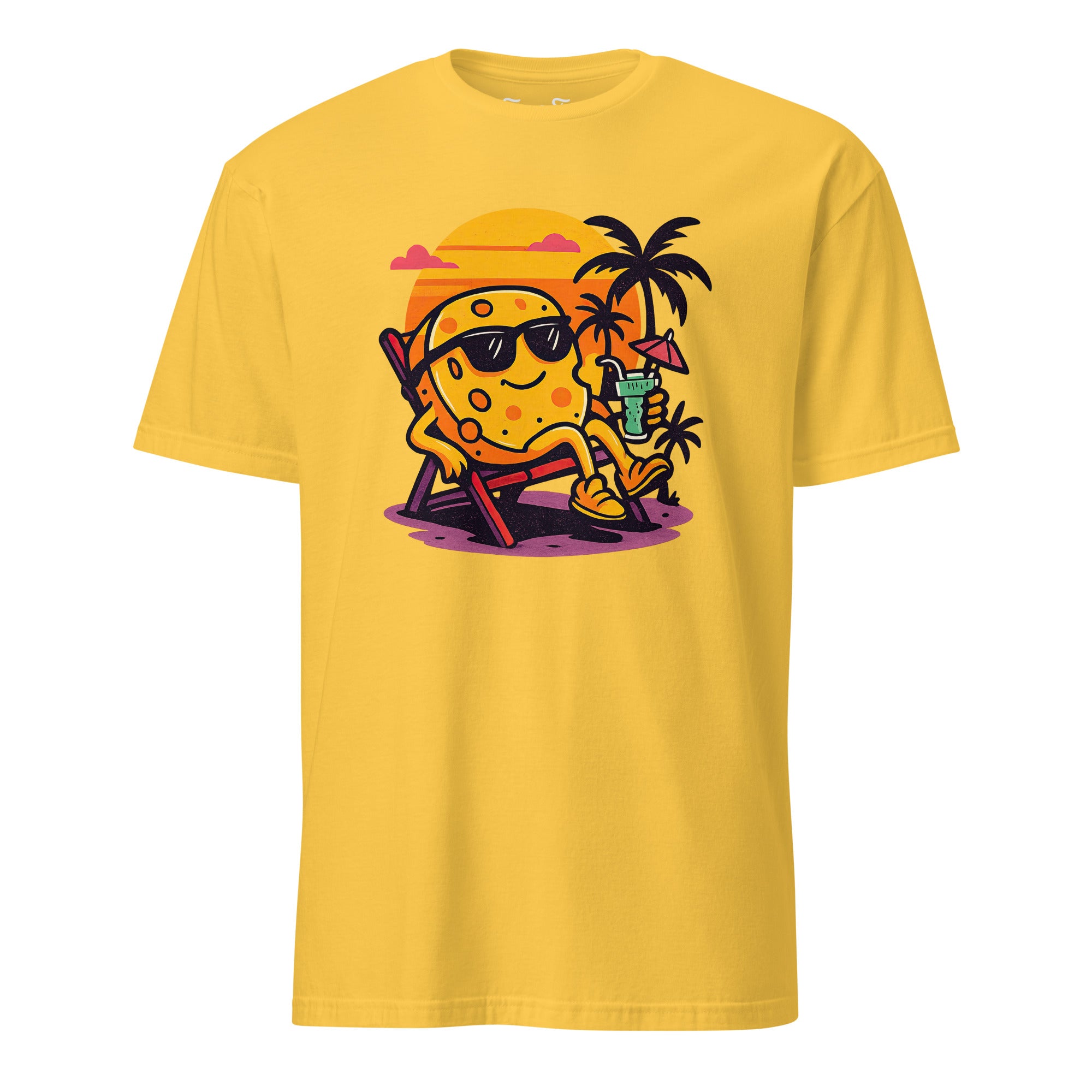Yellow cheese shirt for unisex